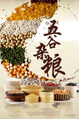 五谷杂粮养生海报背景素材与肉制品销售指南